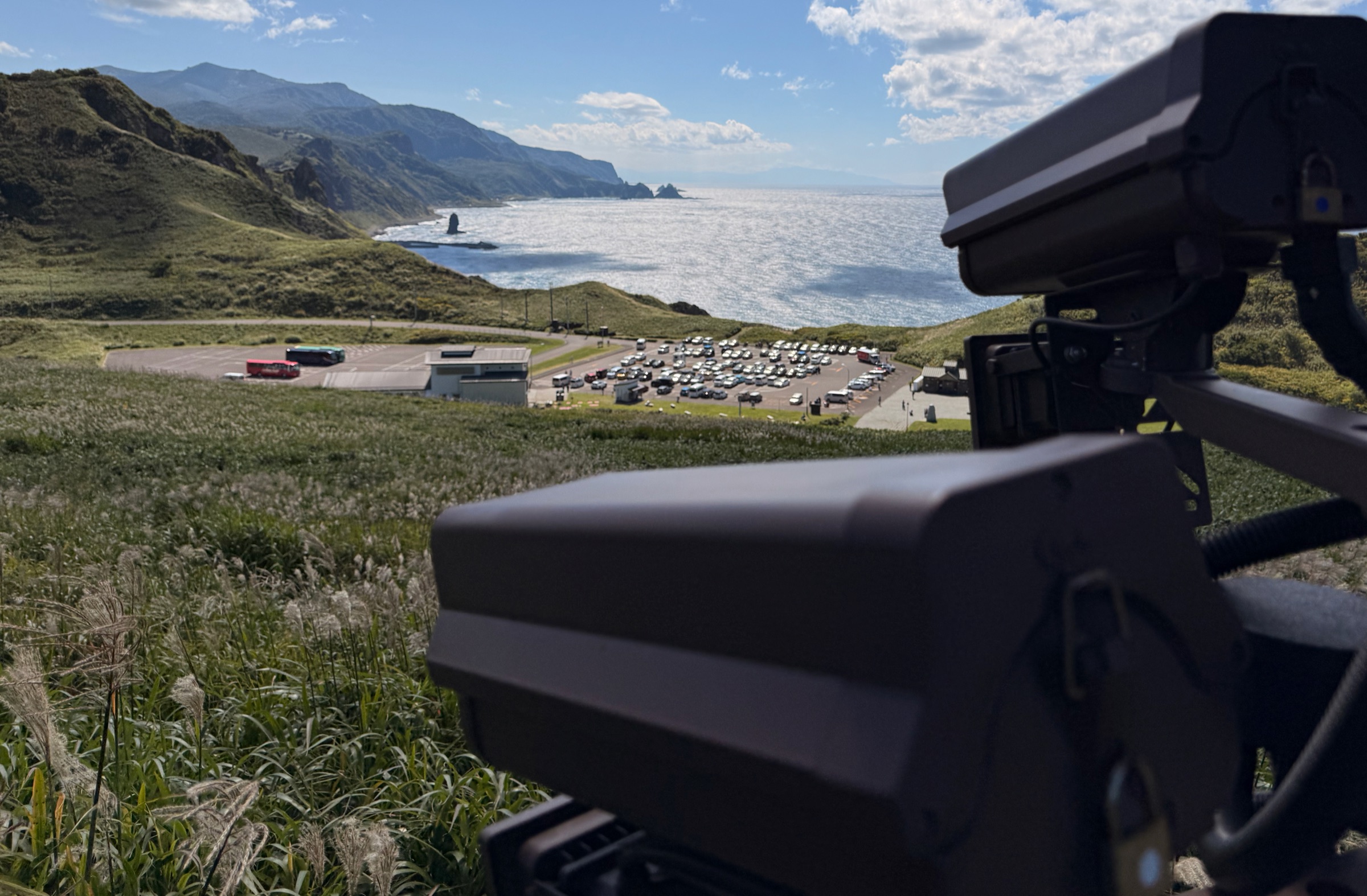 UrsiQ cameras overlooking Kamui Misaki in Shakotan